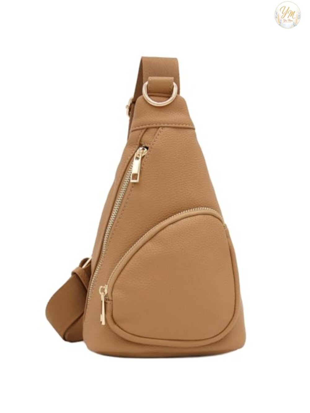 Faux Leather Sling Crossbody Bag Adjustable Strap Lightweight